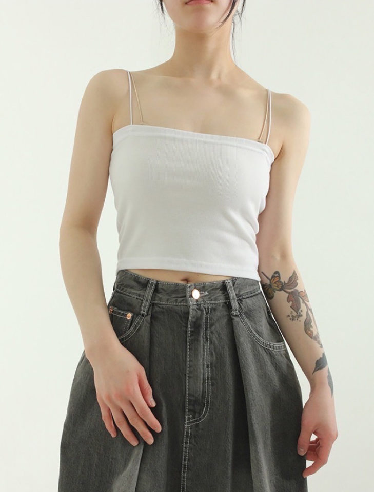 韩国代购纯色吊带背心