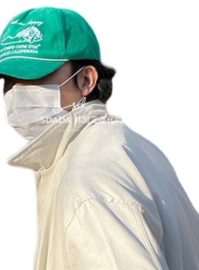 韩国代购22新 90's Trucker Corduroy Pigment Cap刺绣灯芯绒球帽