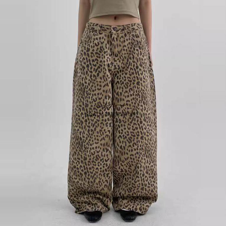 LeopardWideCottonPants
