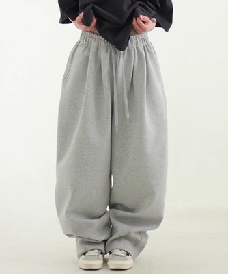 松紧抽绳中性风长裤韩国代购