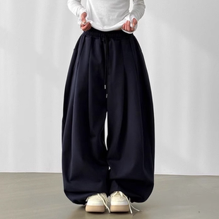cotton wide balloon 韩国代购 pants捏褶卫裤 tuck banding 25two