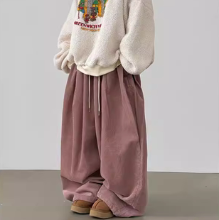 pin tuck balloon 韩国代购 pants灯芯绒长裤 corduroy banding