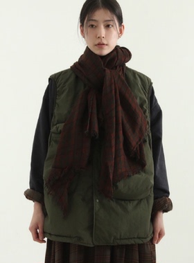 韩国代购22F/W big pocket padding vest (unisex)设计师棉服马甲