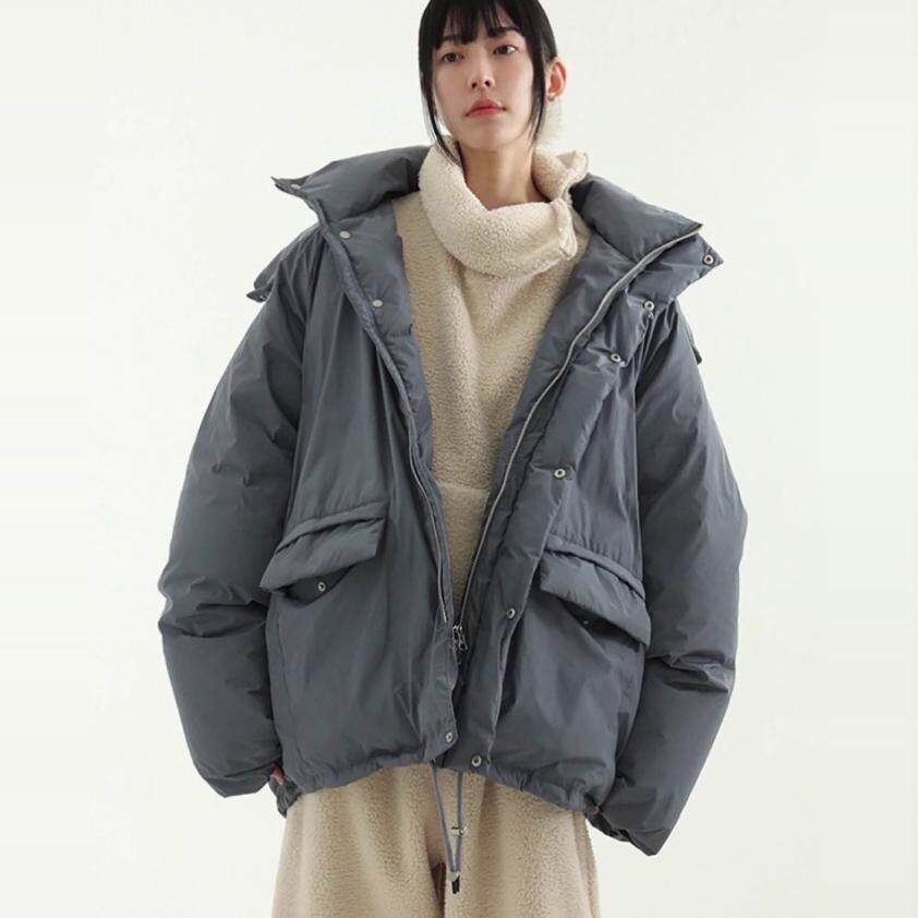 韩国代购24F/W duck dawn utility hood padding jumper 羽绒服
