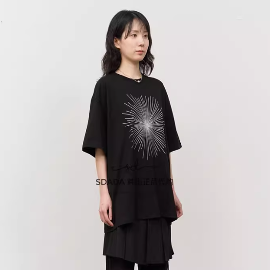 韩国代购25S/S  Krystal Half Top (2color) 设计师T恤