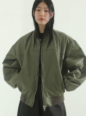 韩国代购22F/W 2way cropped MA-1 jacket 早秋飞行夹克外套
