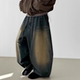 oversize 25F 韩国代购 balloon denim pants牛仔裤 mud banding