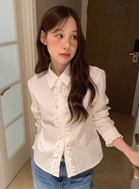 韩国代购25F/W FRILL SHIRTS 设计师衬衫上衣