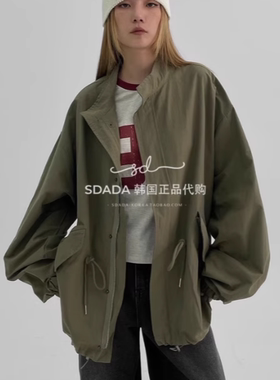 韩国代购24F/W High Neck String Field Jumper 夹克外套