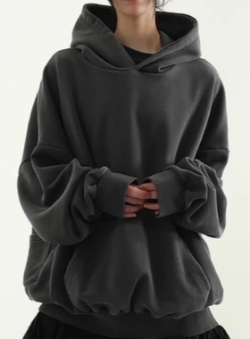 韩国代购24F/W heavy cotton muilti pocket hoody设计师帽衫上衣