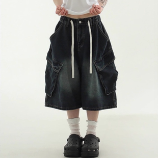 oblique pocket pants短裤 25S banding denim 韩国代购 bermuda