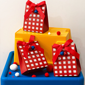 红色喜糖盒酒红糖袋多巴胺ins风桌糖可爱伴手礼