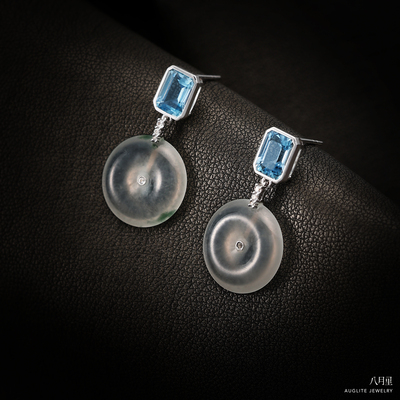 简约百搭大气日常通勤翡翠耳环