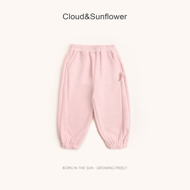 现货 女童秋季新款洋气束脚立体小蝴蝶百搭休闲裤卫裤66610