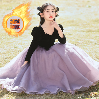 2023儿童礼服公主裙加绒加厚