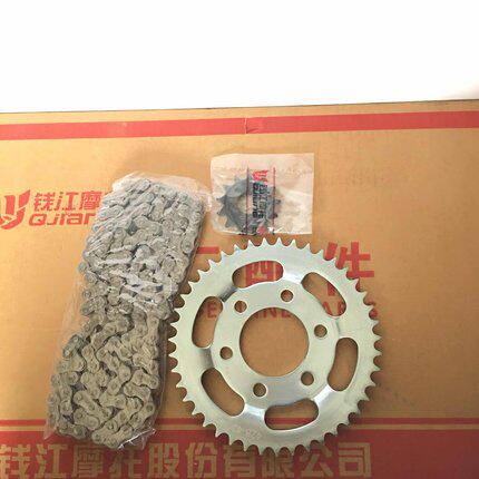 钱江150一17A蓝宝龙套链/大链轮小链轮条链组件原装配套 专用