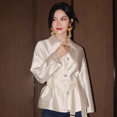 珍珠白法式通勤风轻奢气质名媛女