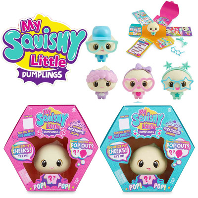 美国My Squishy逗弹家族饺子声光小蒂宝宝萌软小团子女孩公仔玩具