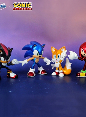 Jada 刺猬索尼克 纳克鲁斯 塔尔斯 夏特 2.5寸金属手办摆件