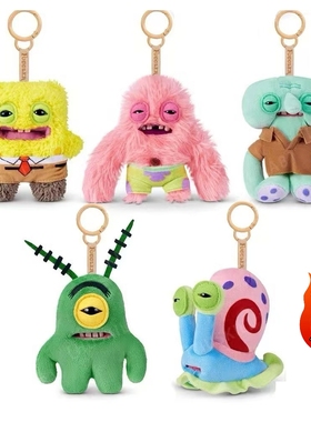 Fuggler官方正版萌牙怪兽海绵宝宝联名款挂件丑萌搞怪公仔钥匙扣
