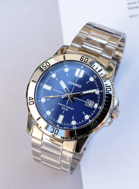 卡西欧CASIO正品男表剑鱼水鬼海洋之心比尔盖茨同款MTP-VD01D-2E