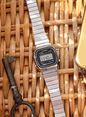 Casio卡西欧女表复古防水闹钟手表电子表小方块金表LA670WA-1D