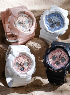 卡西欧BABY-G独角兽运动防水电子手表女INS风BA-130-1A4/4A/7A1/2