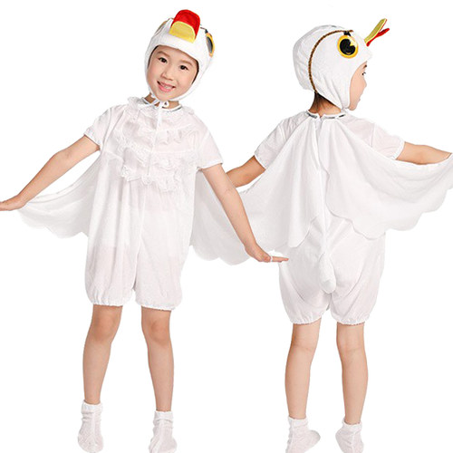 鹅演出服儿童大白鹅服装幼儿园夏
