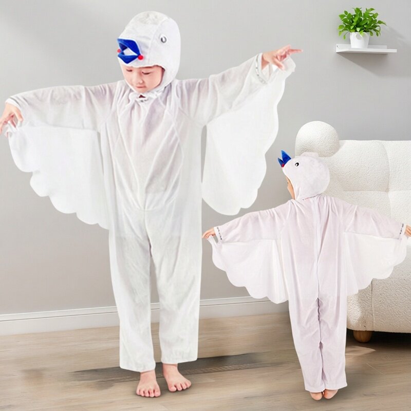 儿童小白鸽舞蹈服幼儿园鸽子衣服
