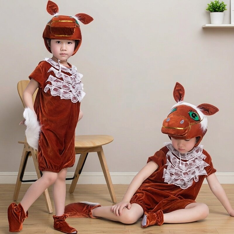 六一幼儿园舞台剧小马过河演出服