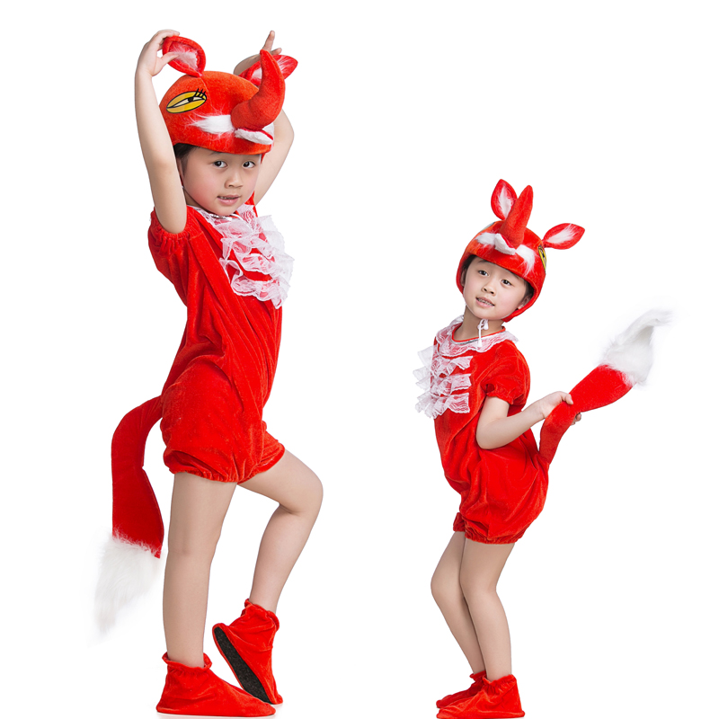 六一狐狸演出服狐假虎威乌鸦夏天