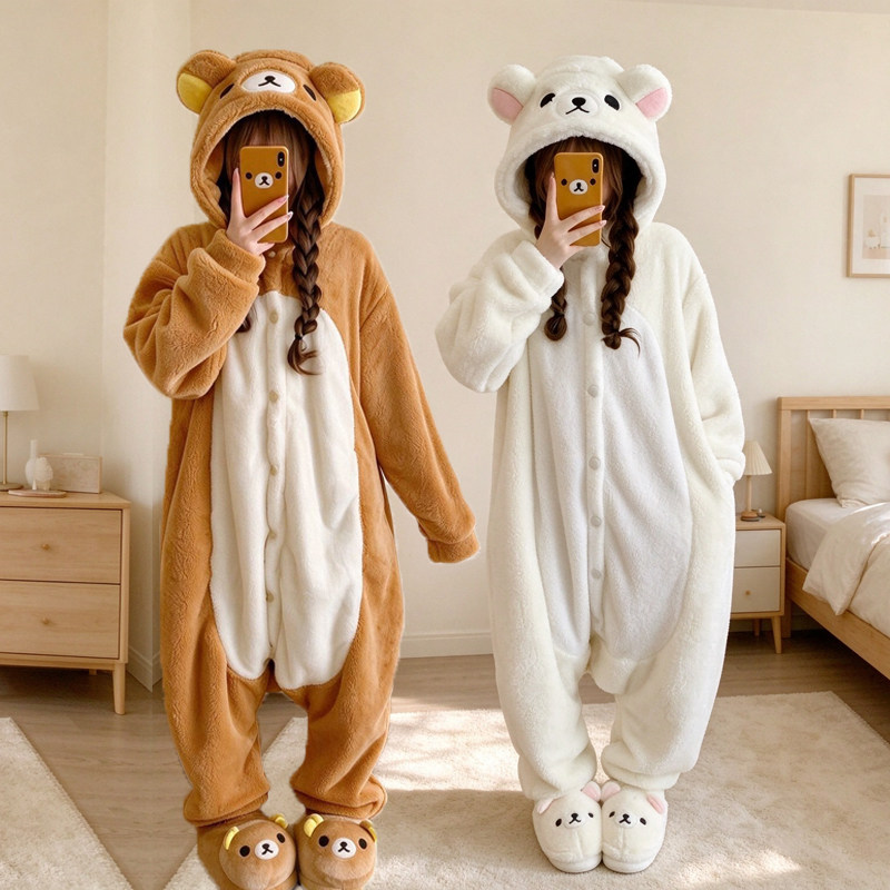 Onesie轻松熊迪士尼卡通动物连体