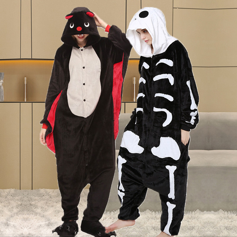 万圣节儿童搞怪服装吸血鬼蝙蝠cos服骷髅头衣服鬼白骨精角色扮演4
