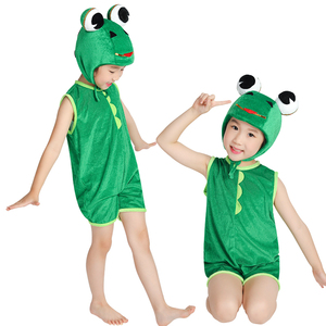 幼儿园女童可爱动物服装舞蹈服小青蛙演出服儿童小跳蛙舞蹈服夏薄