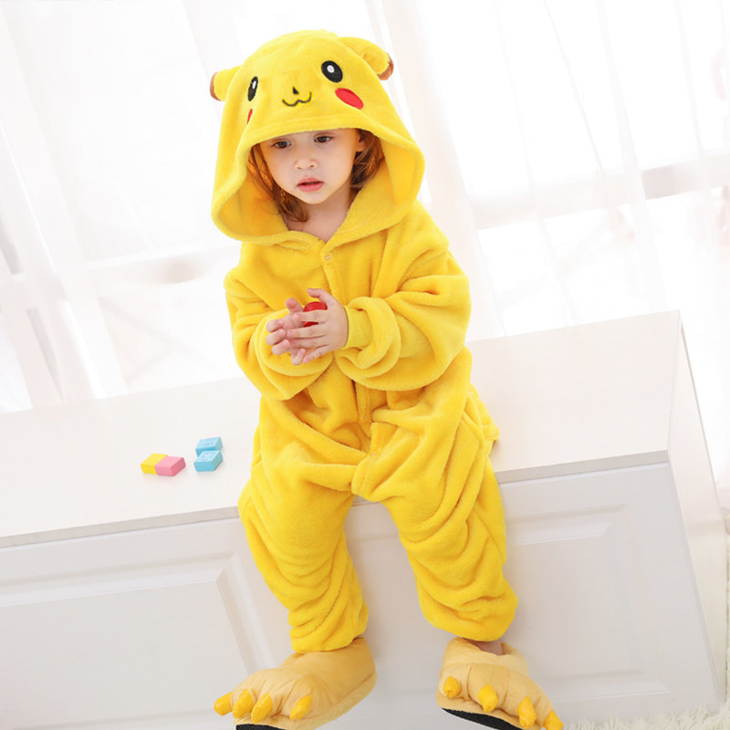 幼儿园可爱动物服装儿童运动会亲子装皮卡丘动漫人偶服睡衣派对冬