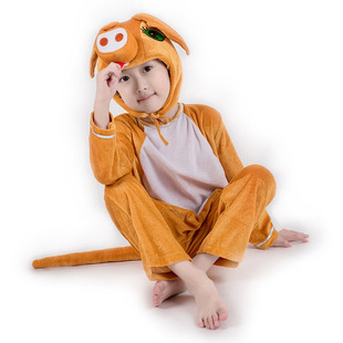 六一幼儿园童话剧舞蹈服三只小猪演出服儿童动物表演服装舞台剧薄