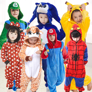 万圣节演出服儿童cosplay服装 马里奥圣诞鹿索尼克蜘蛛人走秀表演6