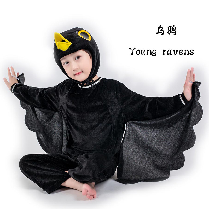 元旦幼儿园男童卡通乌鸦演出服秋