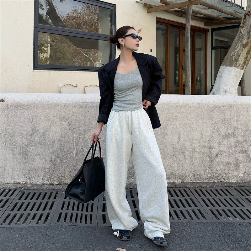 海维恩2026年春季新款百搭松弛弯刀裤宽松休闲卫裤3848