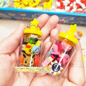ensky瓶装造型橡皮星之卡比精灵宝可梦限定三丽鸥小颗卡通橡皮擦