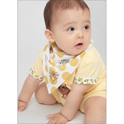 Graniph 正品 猫和老鼠 汤姆和杰瑞 宝宝口水巾 围嘴巾 小方巾