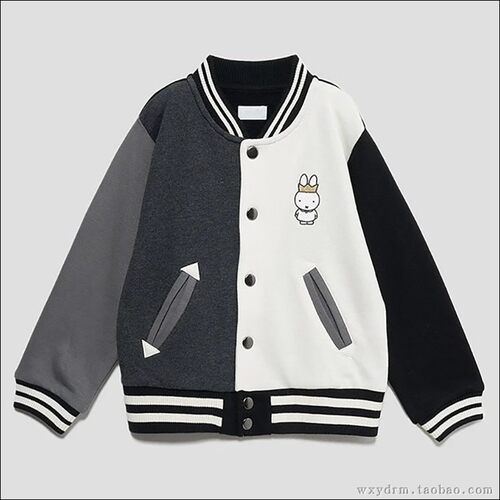 graniph 正品 米菲兔 皇冠 女童童装学院风棒球外套 Miffy