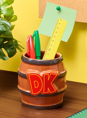 DONKEY KONG 咚奇刚 DK 大猩猩 陶瓷 笔筒 万代正品原盒包装