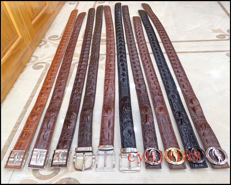 大特惠 正品 泰国男士真鳄鱼皮皮带 鳄鱼皮腰带 鳄鱼皮裤带