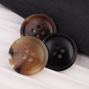 大衣风衣上衣毛呢羊绒服饰树脂圆形纽扣子西装袖口裤子扣