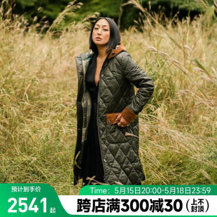 系列绗缝夹棉风衣秋冬中长款 英国BARBOUR MICKLEY 经典 棉服夹克女