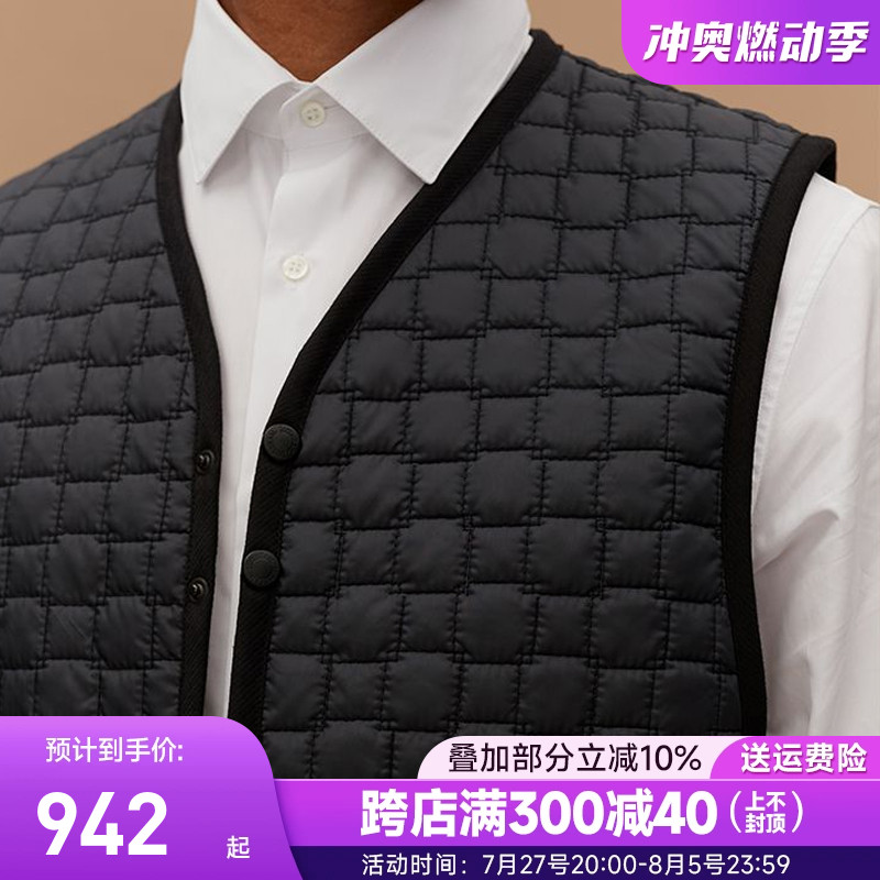 英国制 lavenham dublin 男款方格绗缝夹棉马甲叠穿背心 特别版