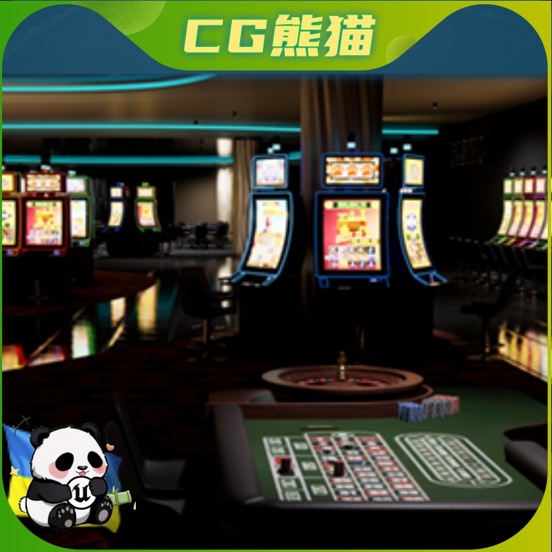 UE5虚幻5 Casino 现代化赌场筹码桌环境模型 最低5.2