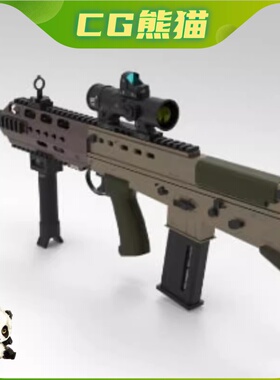 UE4虚幻5 SA80 L85A3 Weapon (Fps-Tps) 低多边形武器模型道具