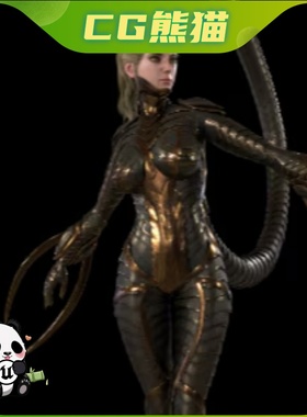 UE4虚幻5 Scorpio 游戏中角色低多边形女蝎子人模型